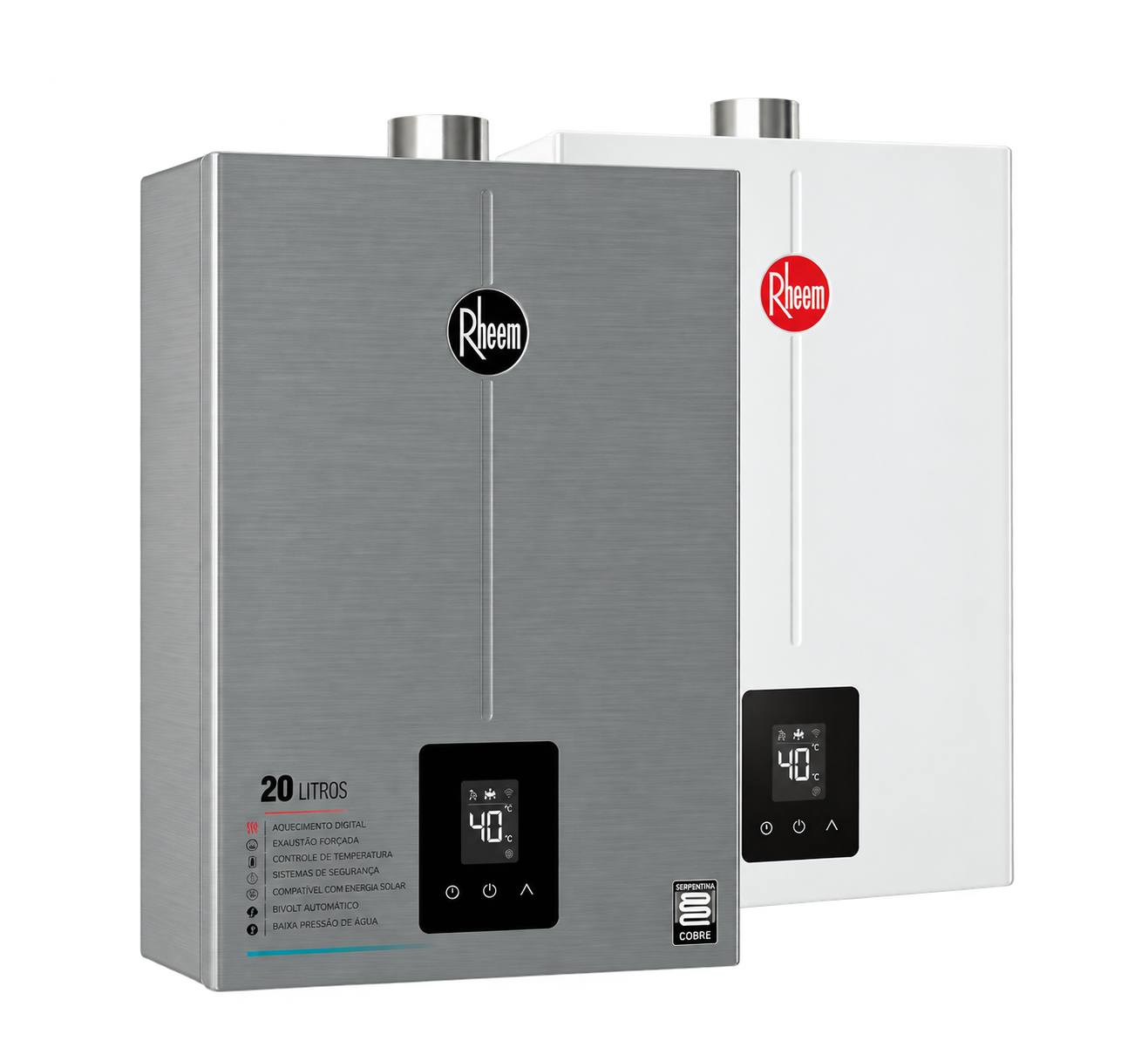 Aquecedor digital 20 litros Rheem
